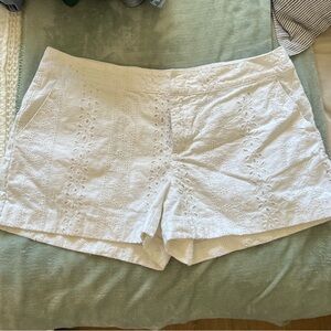 White Eyelet Shorts
